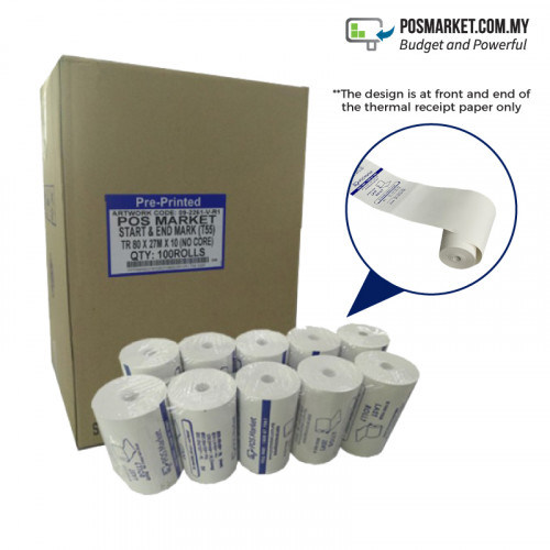 1 Box Thermal Receipt Paper 80mmx27mm