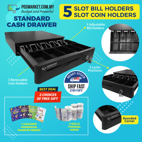 Heavy Duty Cash Drawer with 5 Segments