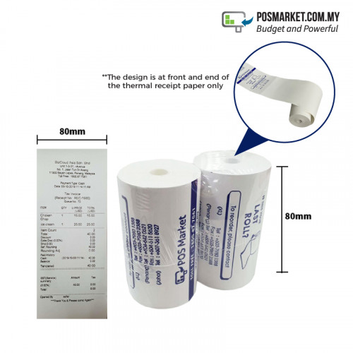 10 rolls Thermal Receipt Paper 80mmx27mm