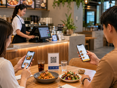 Customer mobile QR ordering page for restaurant POS Web