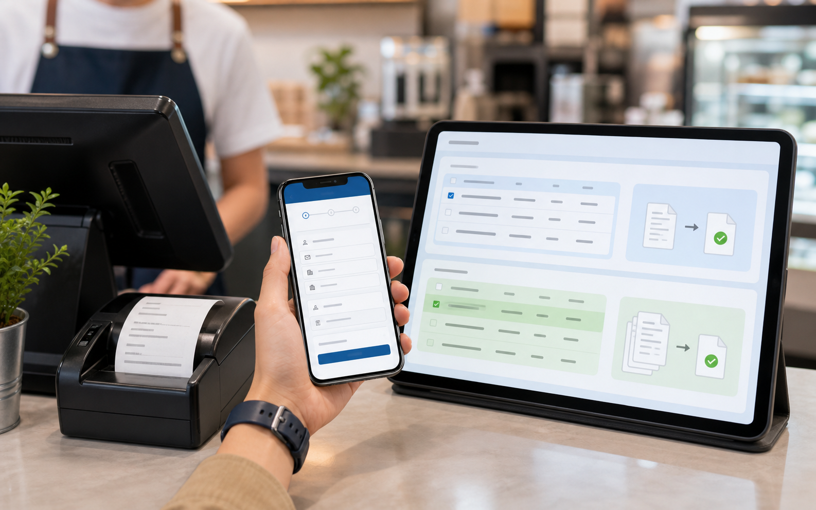 Customer fills demand e-Invoice form while POS separates demanded receipt from consolidated invoice batch