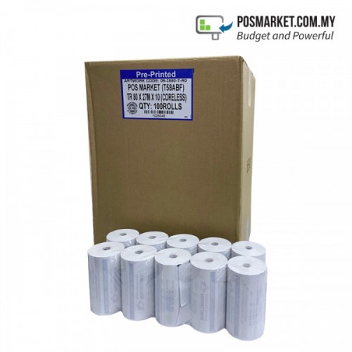 1 Box Thermal Receipt Paper 80mm x 27mm Full Logo