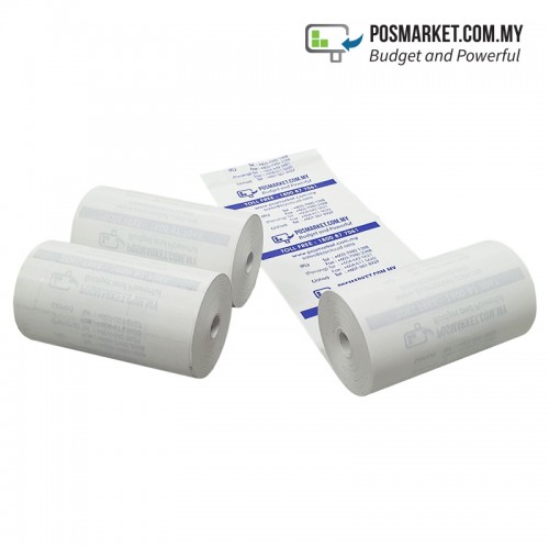 10 Rolls Thermal Receipt Paper 80mm x 27mm Full Logo