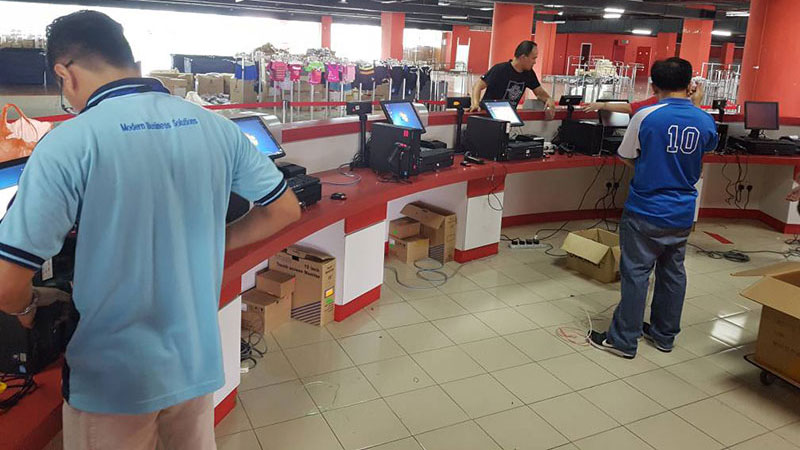 Warehouse sale POS rental counter