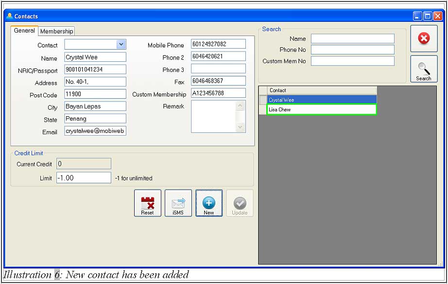 Offline Point Of Sales Terminal Contact 6