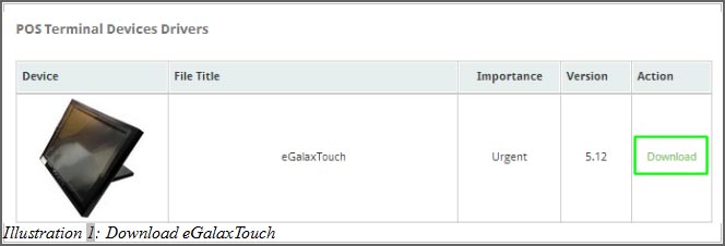 Offline POS Terminal Install egalaxTouch Driver 1