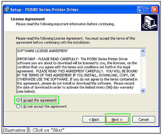 Offline POS Terminal Install Receipt Printer Driver 8