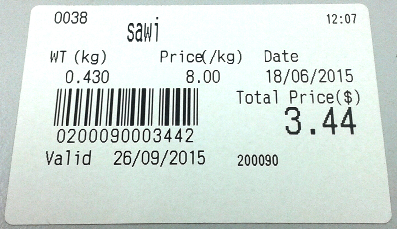pos system Barcode Weighing scale example