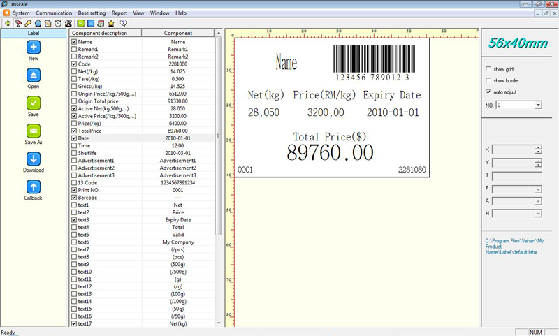 pos system Barcode Weighing Scale Setting