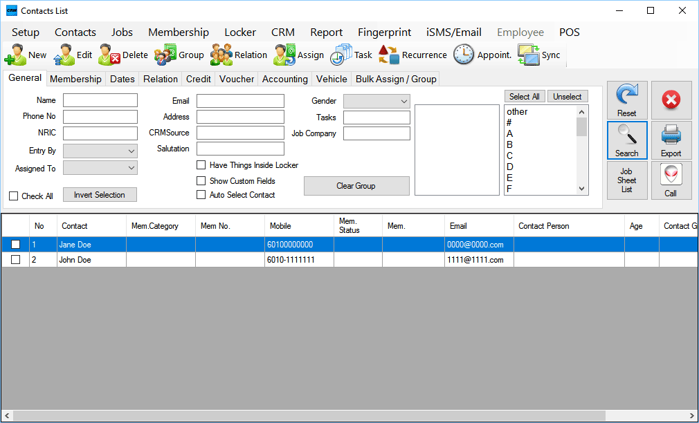 pos system entertainment contacts