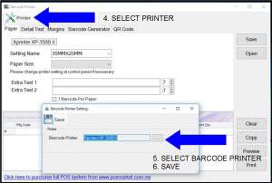 barcode printer pos system