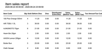 item-sales-report-A4