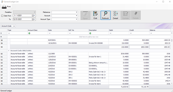 bmo accounting invoicing general ledger